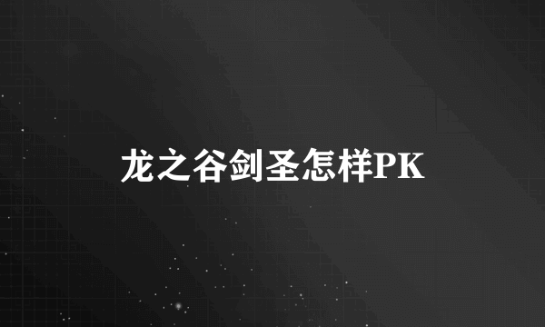 龙之谷剑圣怎样PK