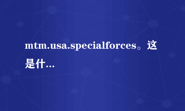 mtm.usa.specialforces。这是什么意思？手表上的