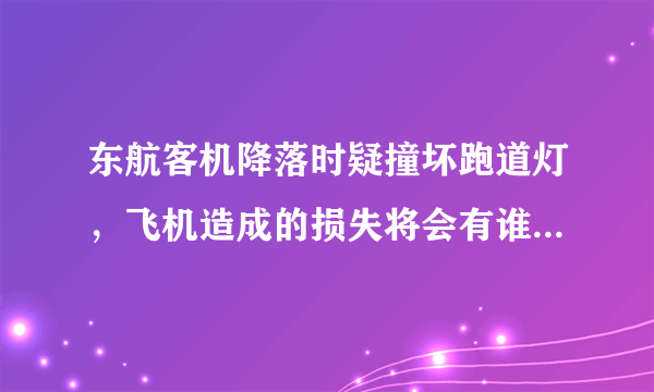 东航客机降落时疑撞坏跑道灯，飞机造成的损失将会有谁来承担？