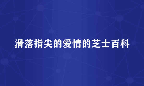 滑落指尖的爱情的芝士百科