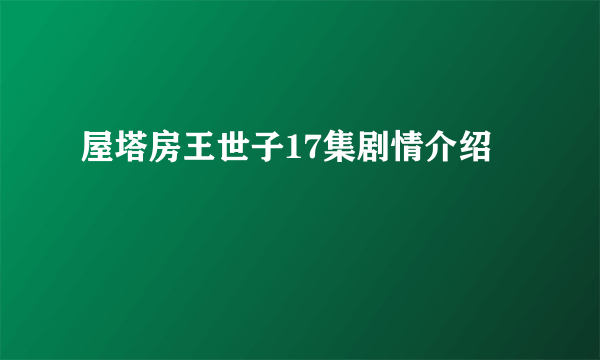 屋塔房王世子17集剧情介绍