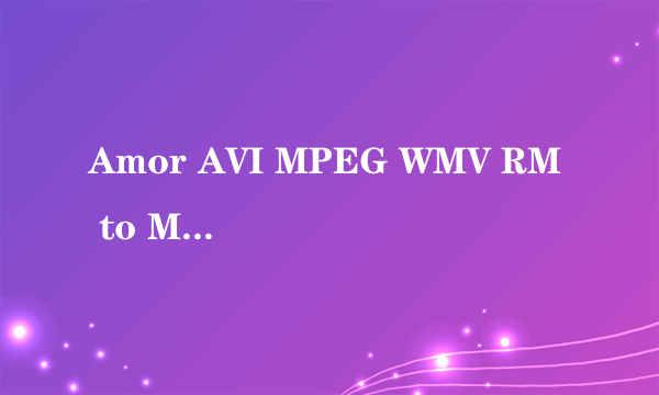 Amor AVI MPEG WMV RM to MP3 Converter注册码