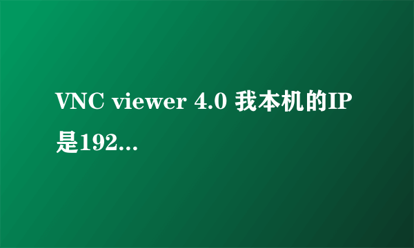 VNC viewer 4.0 我本机的IP是192.168.0.*** 怎么链接192.168.10.**的电脑？