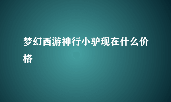 梦幻西游神行小驴现在什么价格