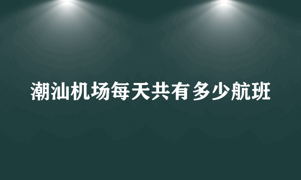 潮汕机场每天共有多少航班