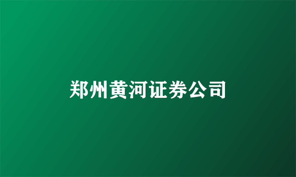 郑州黄河证券公司