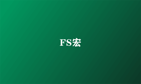 FS宏