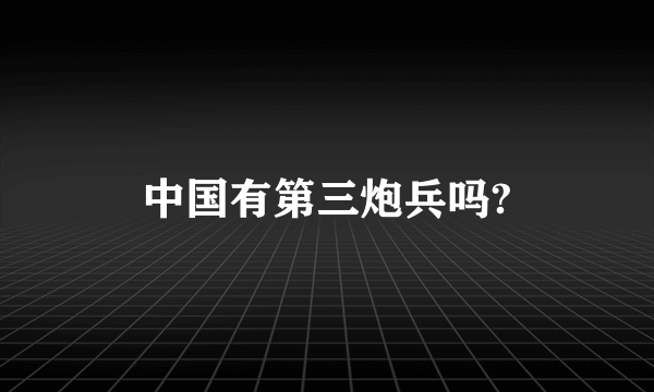 中国有第三炮兵吗?