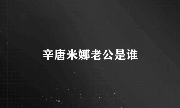 辛唐米娜老公是谁