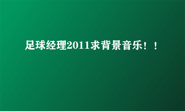 足球经理2011求背景音乐！！