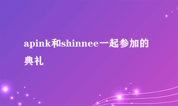 apink和shinnee一起参加的典礼