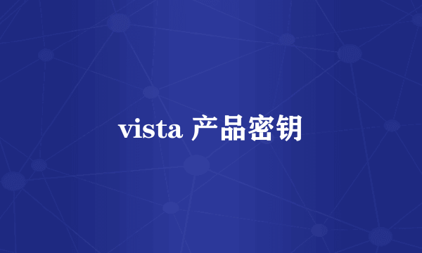 vista 产品密钥