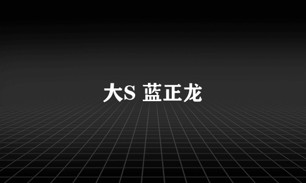 大S 蓝正龙