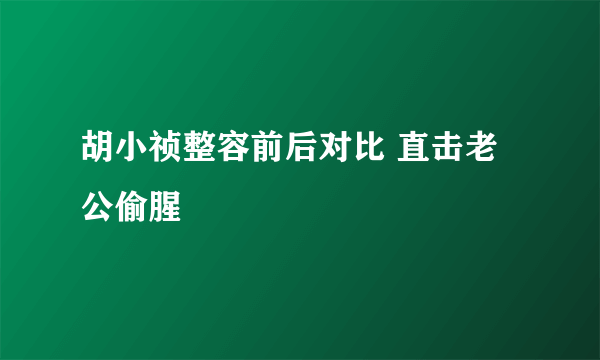 胡小祯整容前后对比 直击老公偷腥