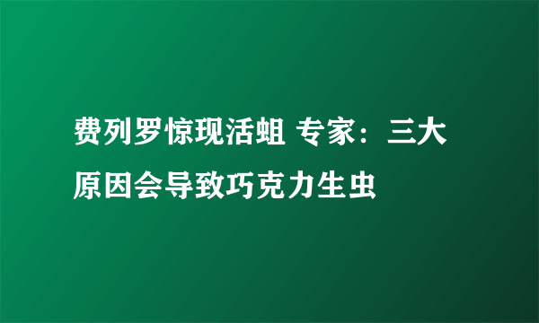 费列罗惊现活蛆 专家：三大原因会导致巧克力生虫