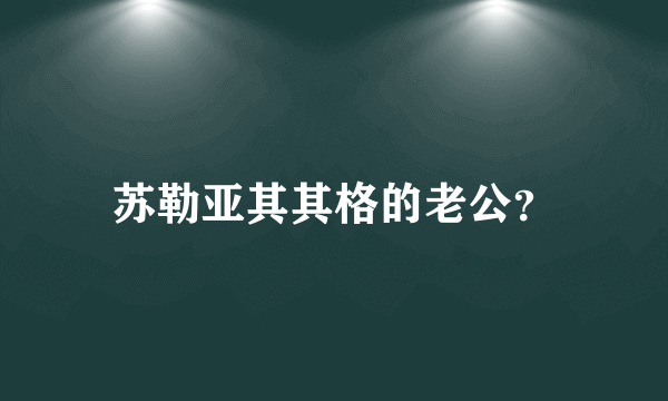 苏勒亚其其格的老公？