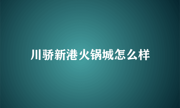 川骄新港火锅城怎么样