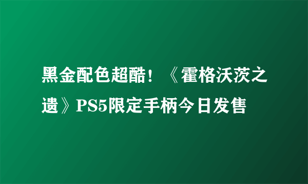 黑金配色超酷！《霍格沃茨之遗》PS5限定手柄今日发售