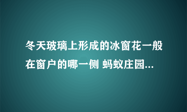 冬天玻璃上形成的冰窗花一般在窗户的哪一侧 蚂蚁庄园今日答案早知道2月10日