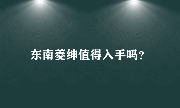 东南菱绅值得入手吗？