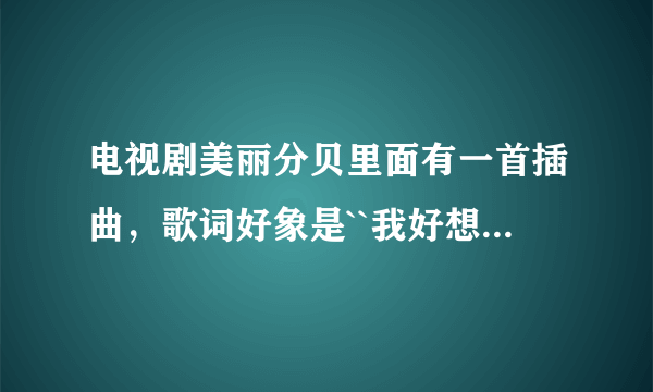 电视剧美丽分贝里面有一首插曲，歌词好象是``我好想飞~~~~~~~~~~~回忆的画面，~的记录~~~请问是什么歌的