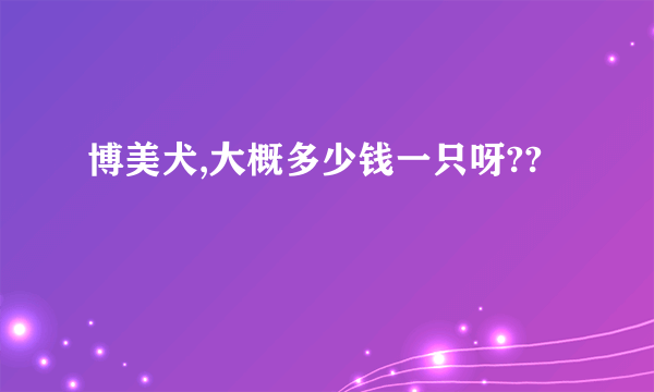 博美犬,大概多少钱一只呀??