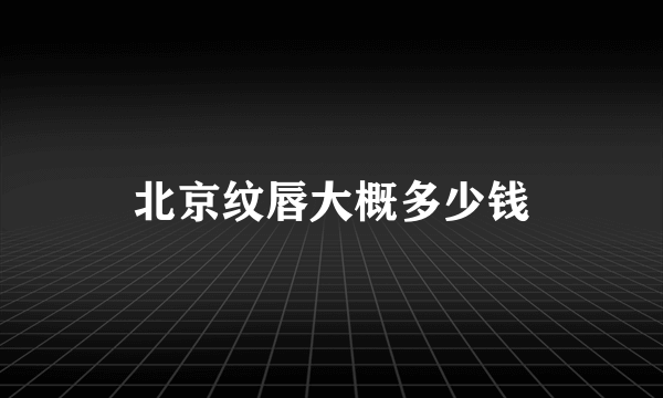 北京纹唇大概多少钱