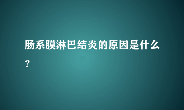 肠系膜淋巴结炎的原因是什么？