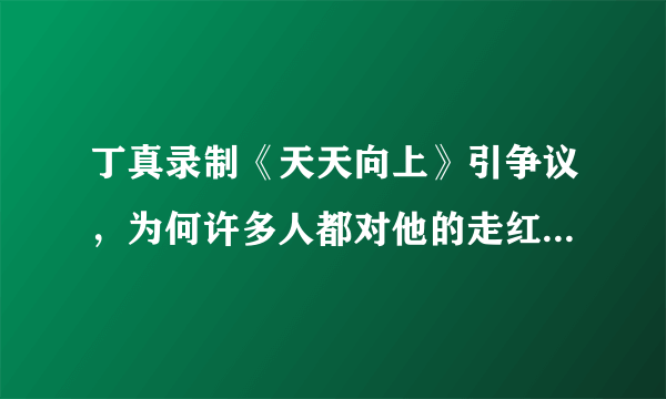 丁真录制《天天向上》引争议，为何许多人都对他的走红愤愤不平？