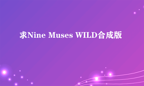 求Nine Muses WILD合成版