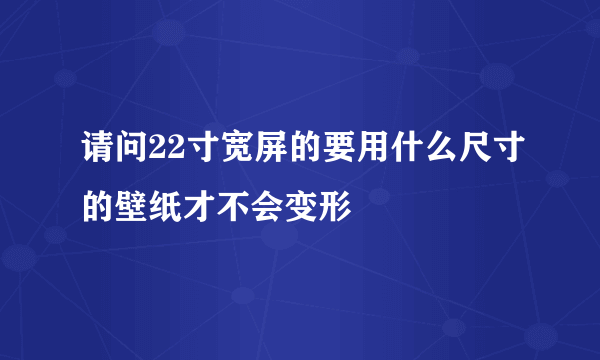 请问22寸宽屏的要用什么尺寸的壁纸才不会变形