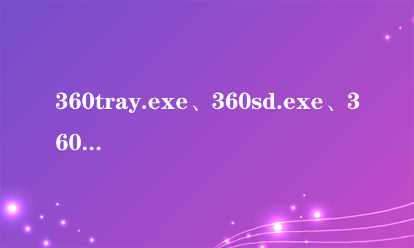 360tray.exe、360sd.exe、360rp.exe这三个进程是360运行的什么程序?