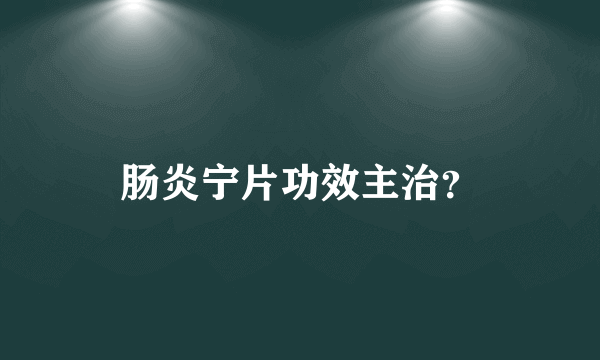 肠炎宁片功效主治？