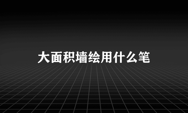 大面积墙绘用什么笔