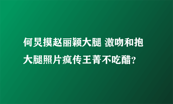 何炅摸赵丽颖大腿 激吻和抱大腿照片疯传王菁不吃醋？