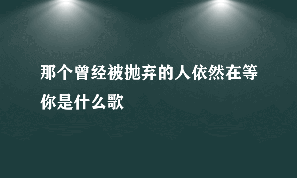 那个曾经被抛弃的人依然在等你是什么歌