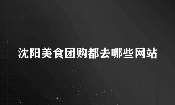 沈阳美食团购都去哪些网站