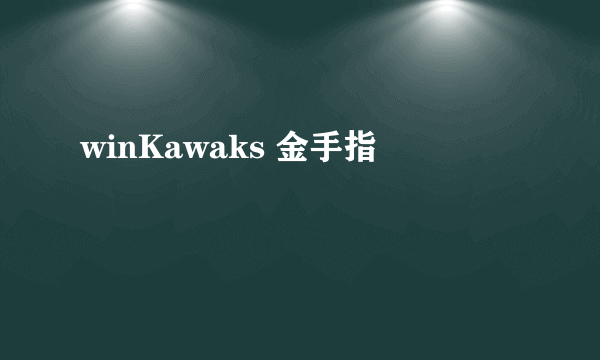 winKawaks 金手指