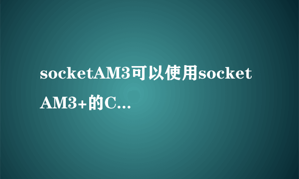 socketAM3可以使用socketAM3+的CPU吗？