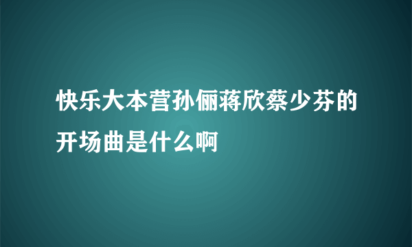 快乐大本营孙俪蒋欣蔡少芬的开场曲是什么啊