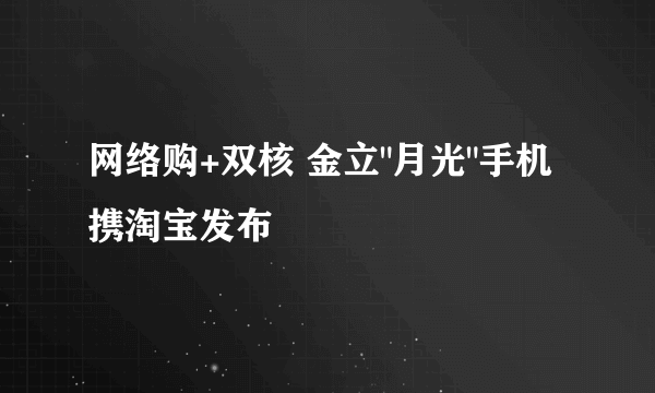 网络购+双核 金立