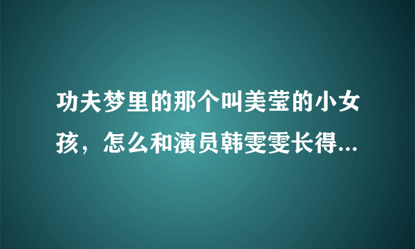 功夫梦里的那个叫美莹的小女孩，怎么和演员韩雯雯长得不一样？