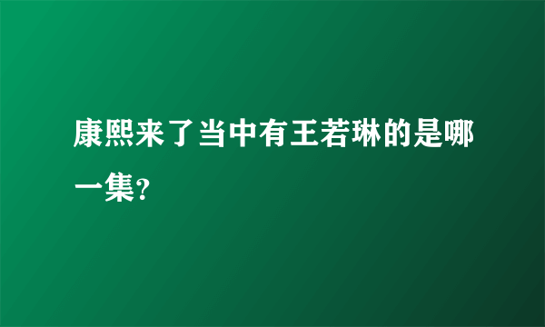 康熙来了当中有王若琳的是哪一集？