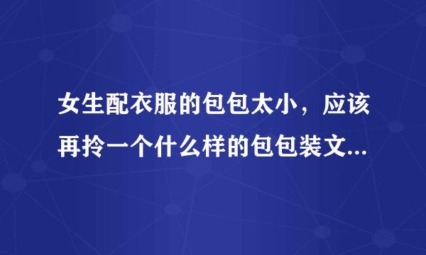 女生配衣服的包包太小，应该再拎一个什么样的包包装文件，充电宝等必须随身带的物品？