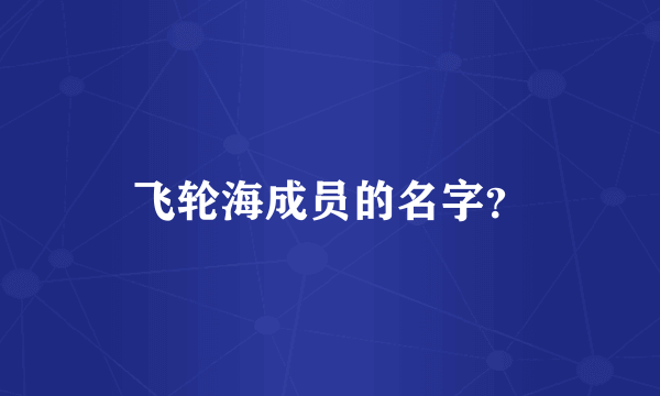 飞轮海成员的名字？