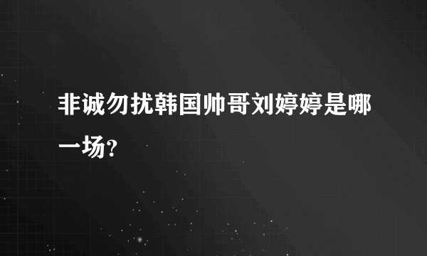 非诚勿扰韩国帅哥刘婷婷是哪一场？