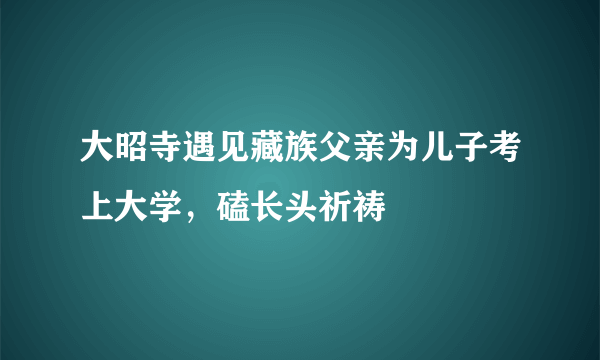 大昭寺遇见藏族父亲为儿子考上大学，磕长头祈祷