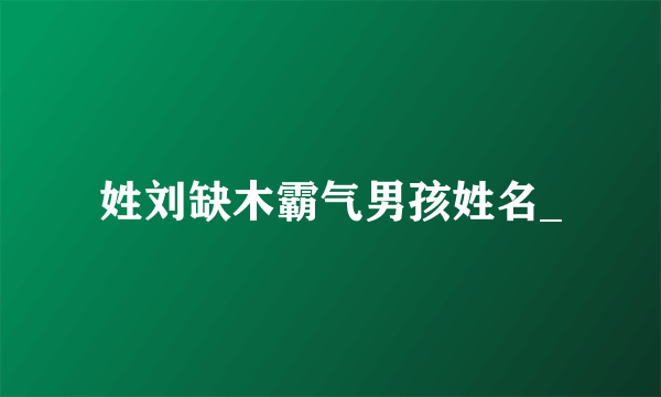 姓刘缺木霸气男孩姓名_