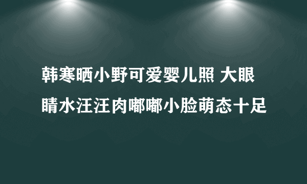 韩寒晒小野可爱婴儿照 大眼睛水汪汪肉嘟嘟小脸萌态十足