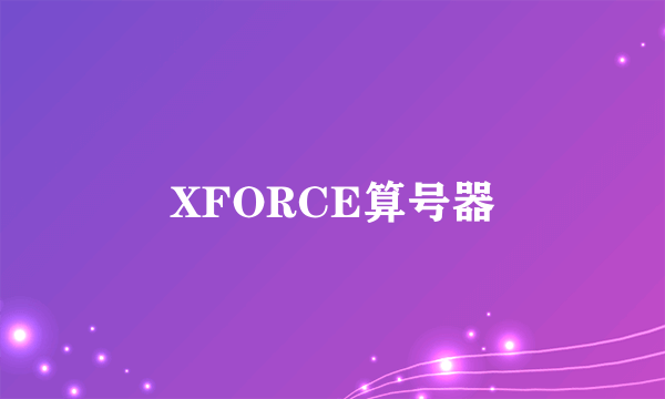 XFORCE算号器